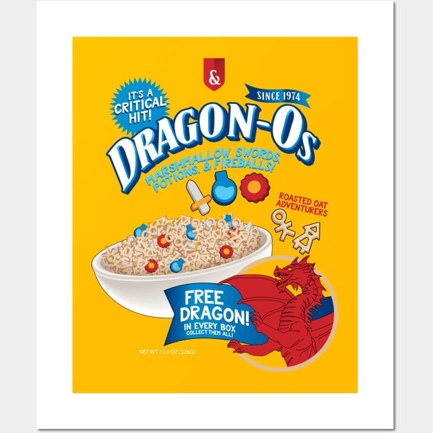 Dragon-Os Cereal Dungeons and Dragons Cereal Wall Art by Natural 20 Shirts